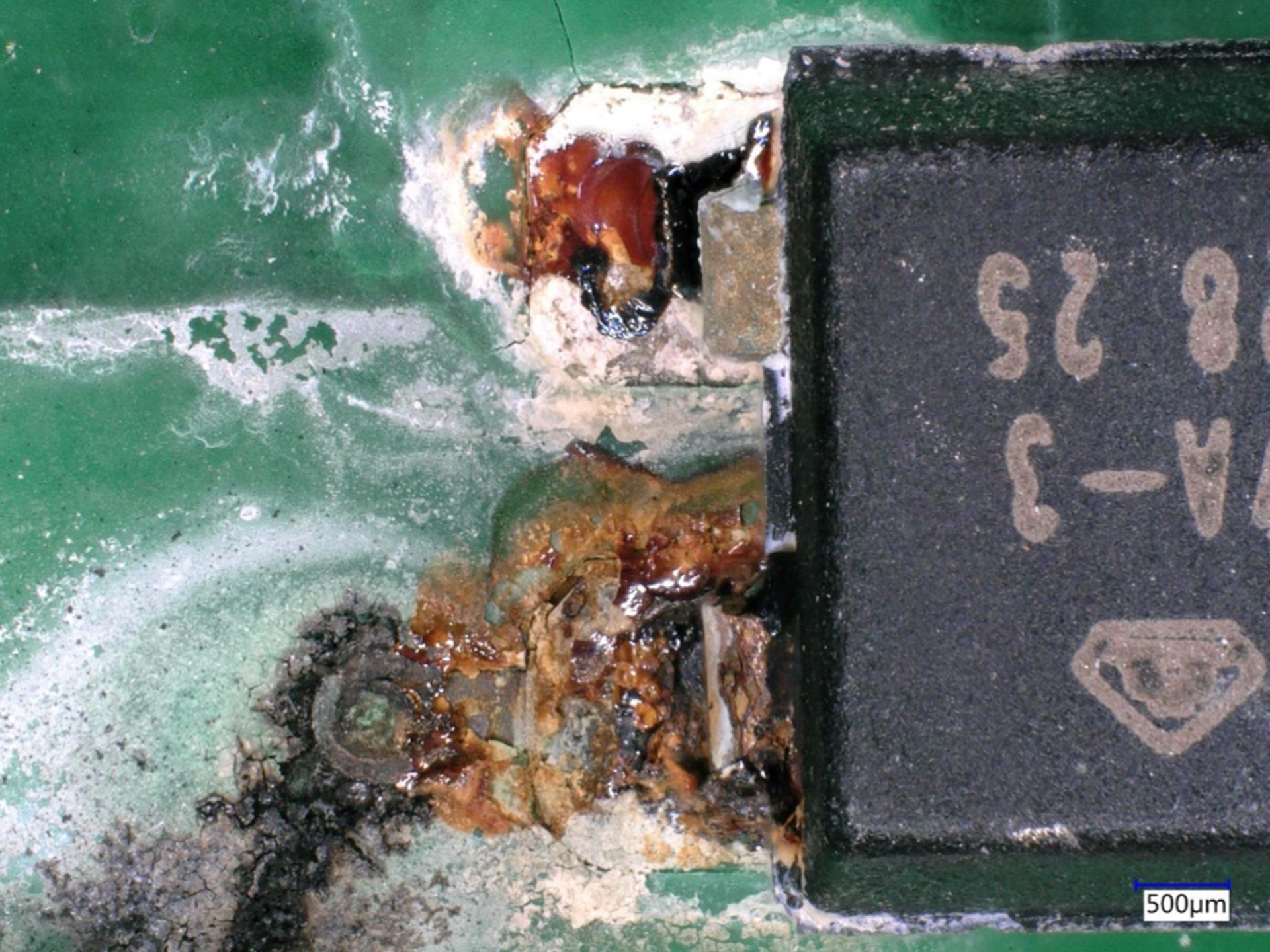 Corrosion and green discoloration on PCBA reducing functionality and causing failures | © @ZESTRON