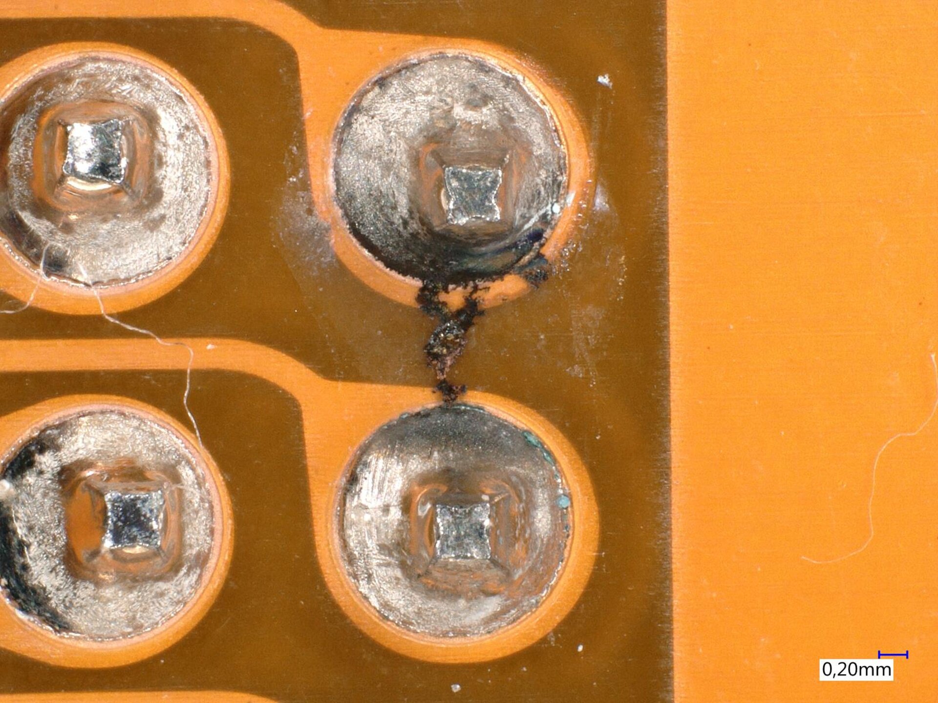Dendritic failure mechanism due to electrochemical migration on the circuit board. | © Zestron