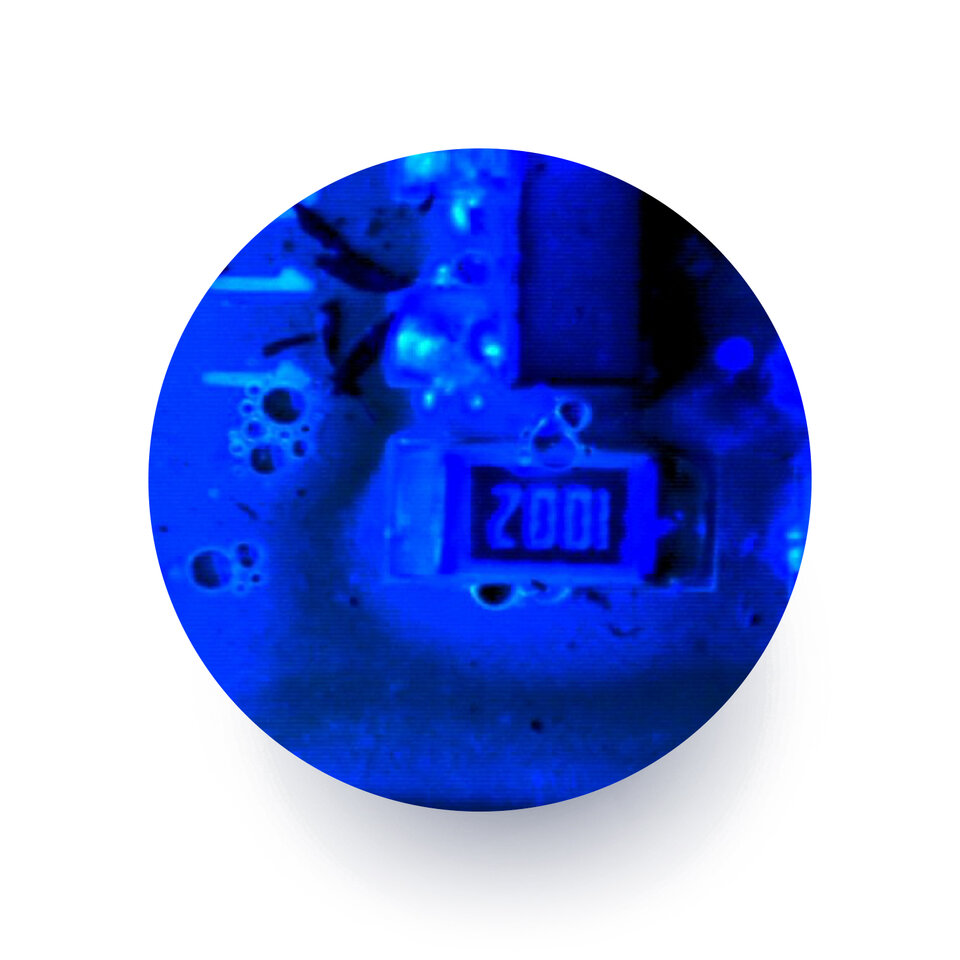 conformal coating bubbles showing failure during the process