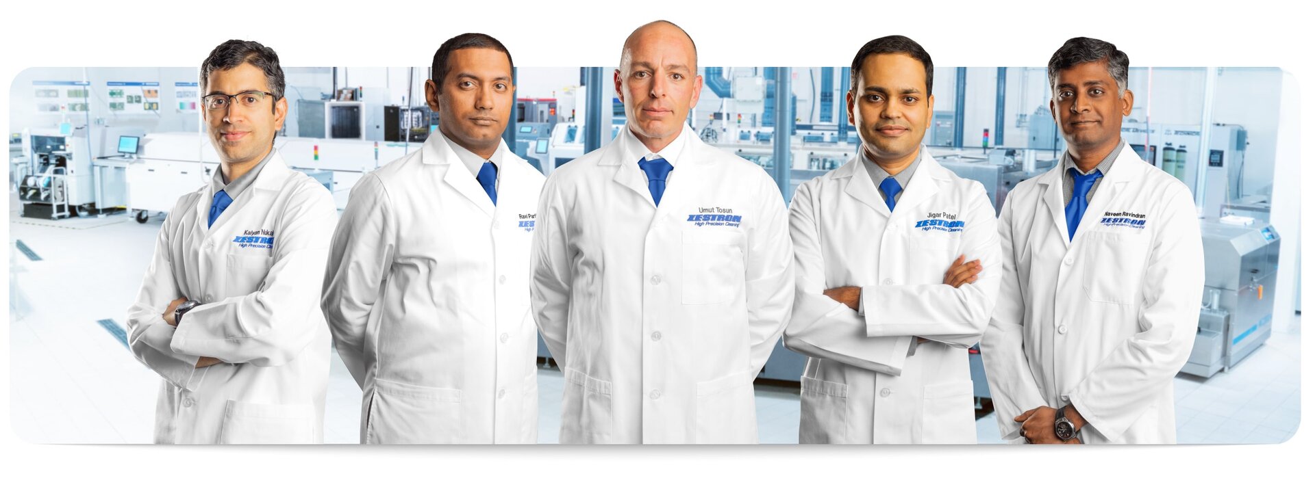 ZESTRON engineers in front of technical center located in Manassas Virginia