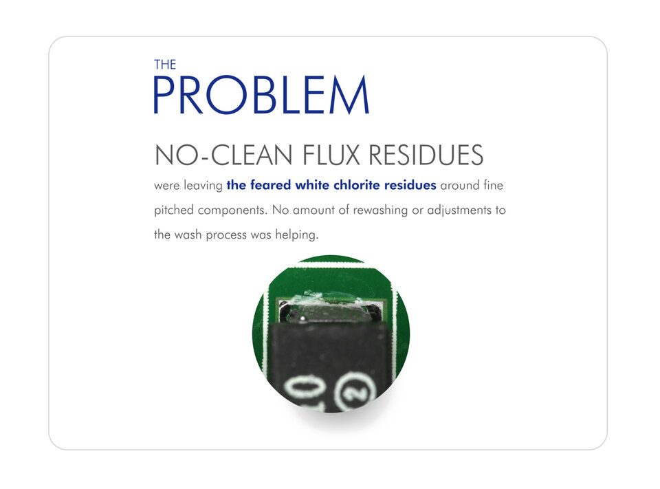 closeup of component failure on pcb 